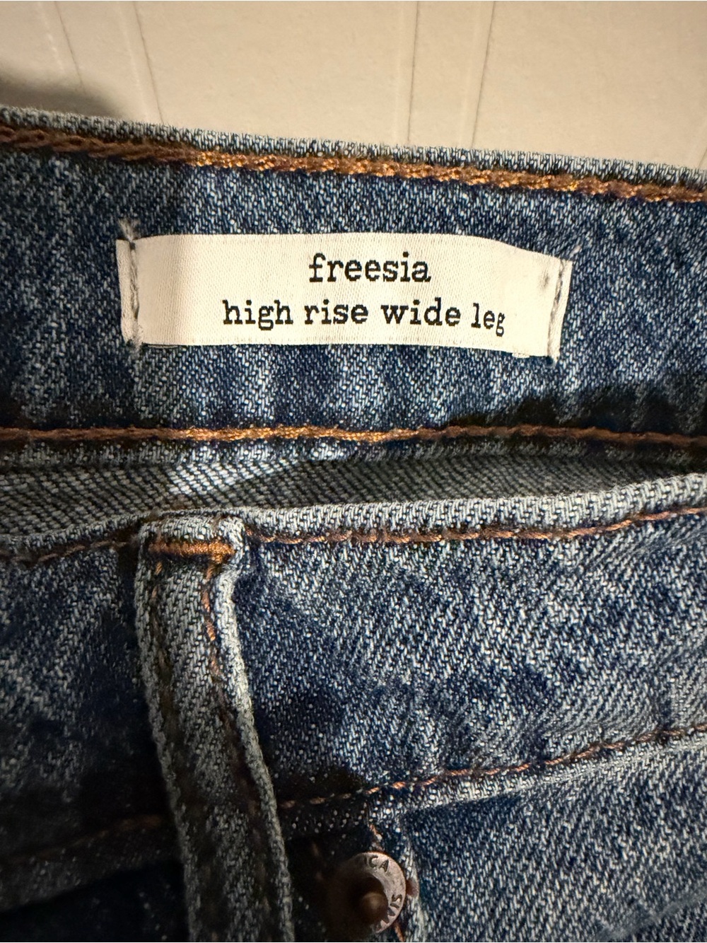 Jessica Simpson wide leg Blue Denim Jeans 14 - Picture 5 of 6